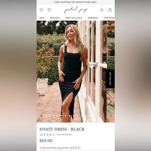 Black midi dress - petal & pup